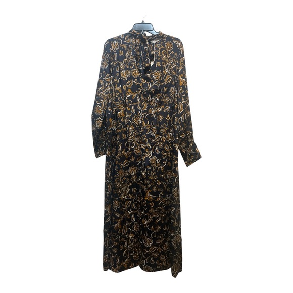 ESTELLE Womens Capitano Paisley Print Brown Navy Plus Size 2X Dress NEW - Picture 3 of 12